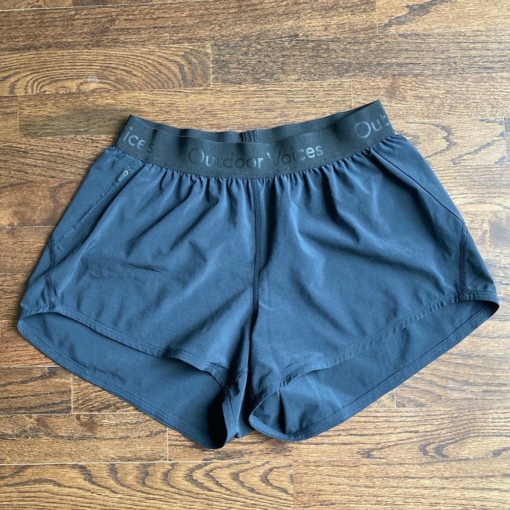 Outdoor Voices The Run Shorts Black Size XS